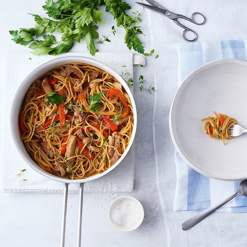 ViktVäktarna - Kryddig pasta- och fläskfilégryta