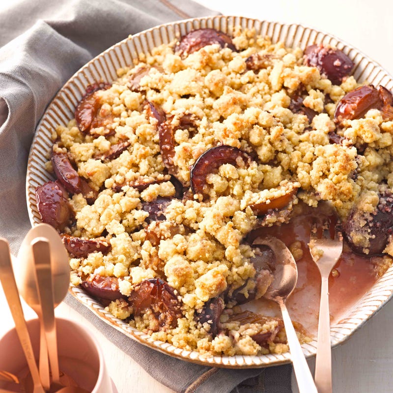 Knuspriges Pflaumencrumble