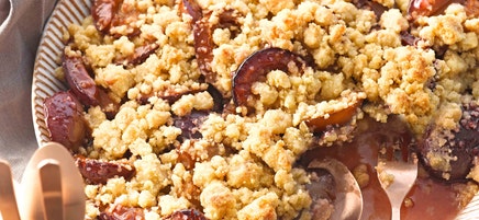 Crumble croustillant aux prunes