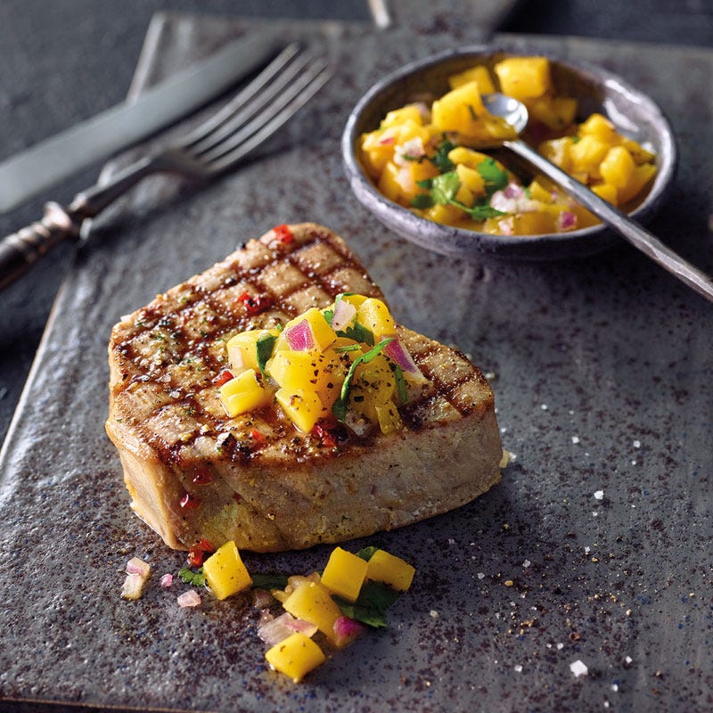 Chili-Thunfisch mit Mangosalsa