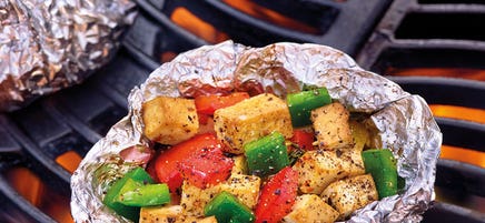 Papillotes de poivron et de tofu épicées