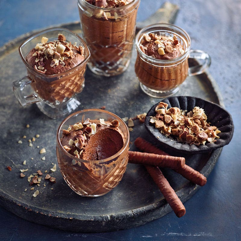 Schokomousse mit Crunch