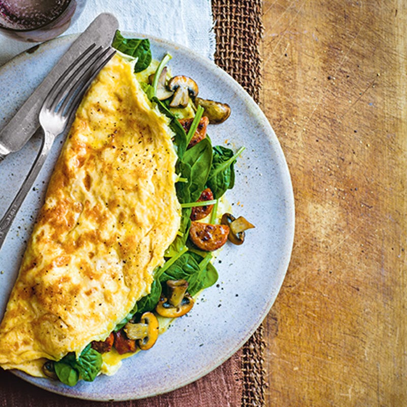 Photo of Chorizo, mushroom & spinach omelette by WW