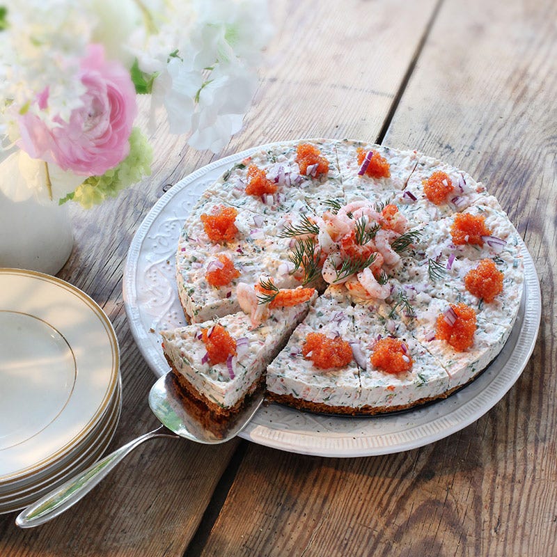 Herzhafter Garnelenkuchen