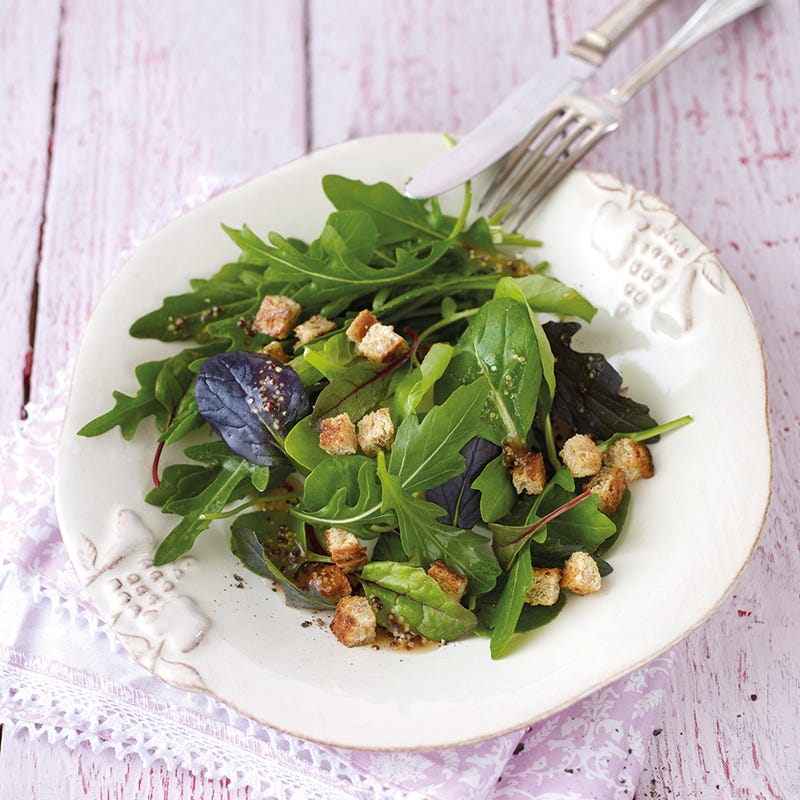 Foto van Wildekruidensalade met croutons door WW