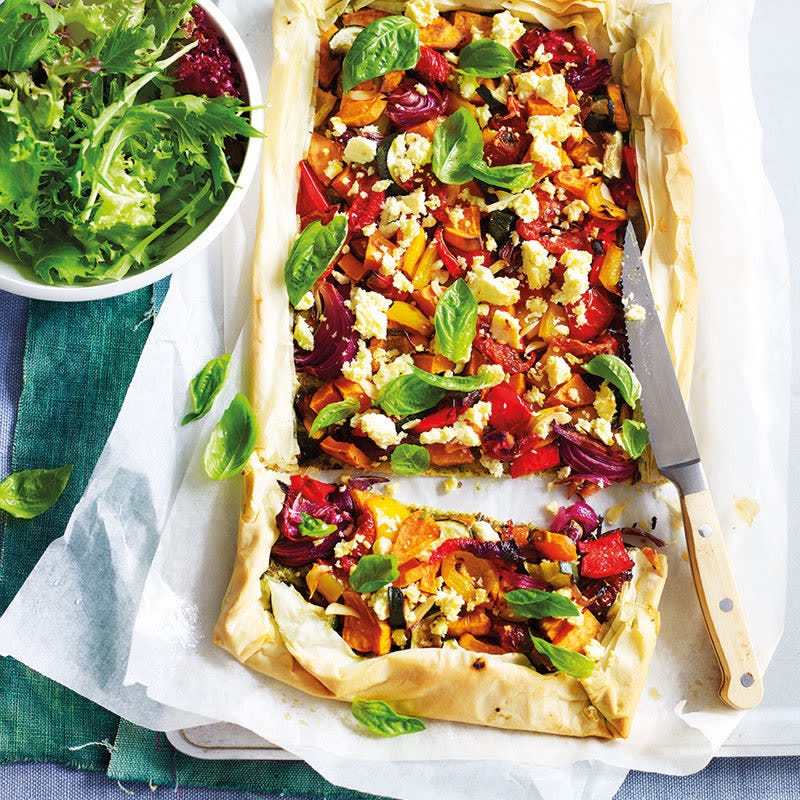 Grillgemüse-Feta-Tarte