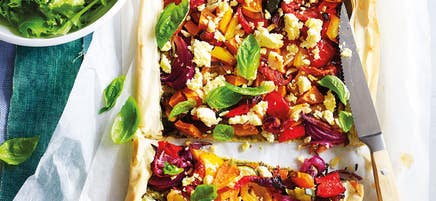 Tarte aux légumes grillés et à la feta