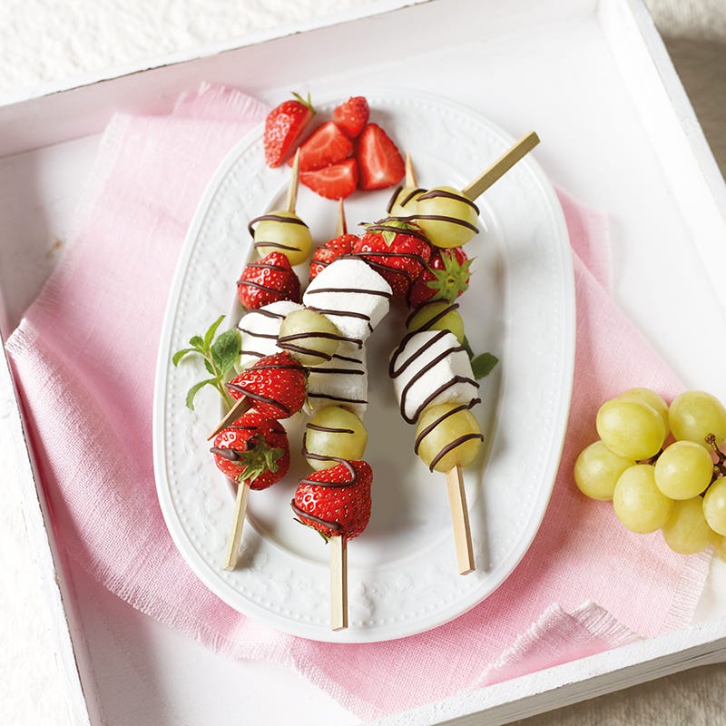 Foto van Choco-fruitspiesen met marshmallows door WW