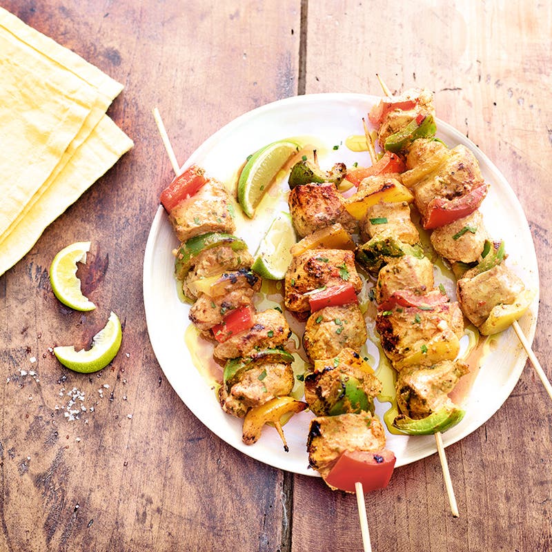 Brochettes de poulet au tandoori