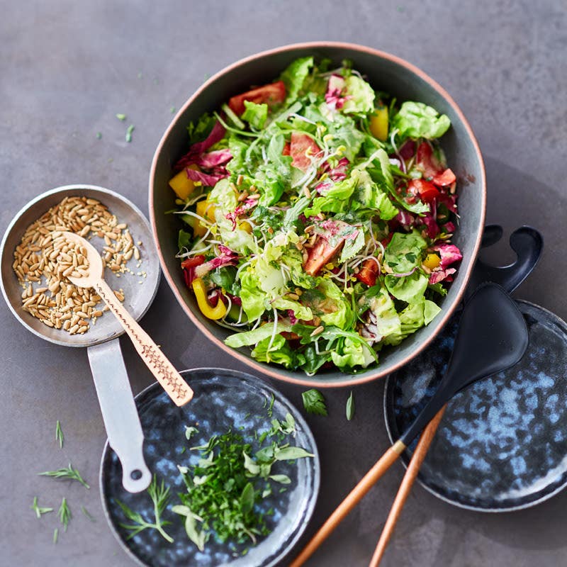 Gemischter Salat mit Kräuter-Dressing
