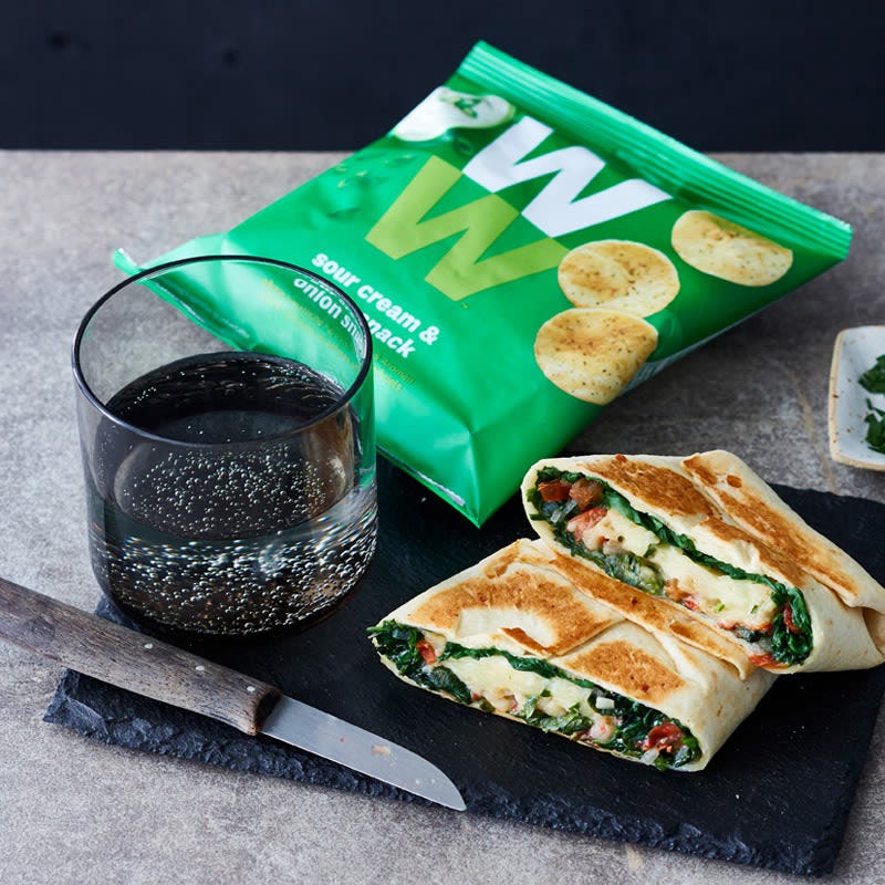 Crunchwrap mit Spinat