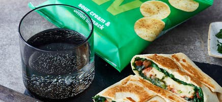 Wrap croustillant aux épinards