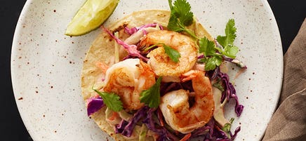 Shrimp taco tostadas
