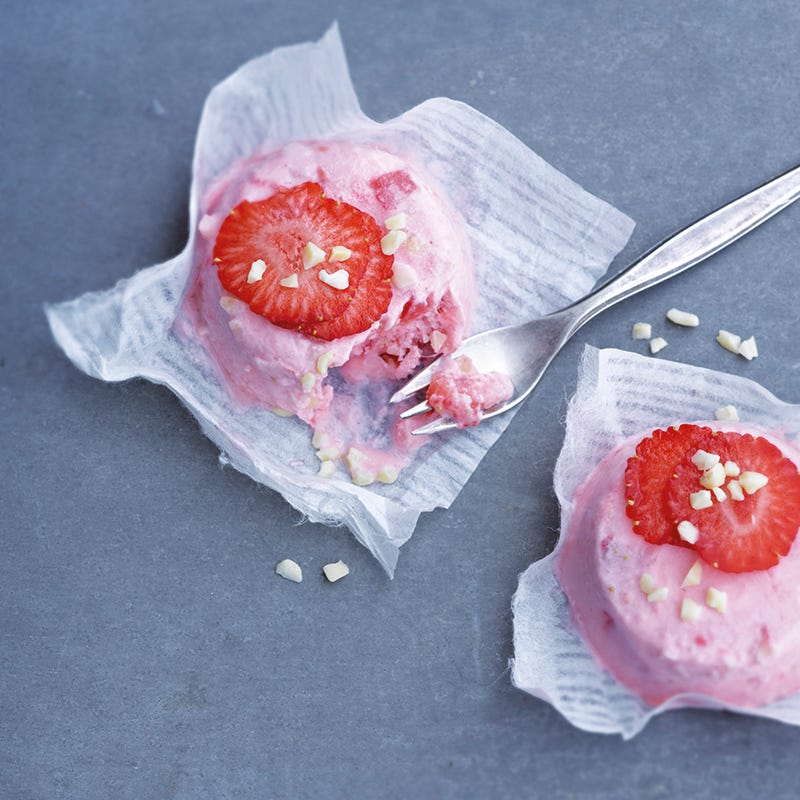 Foto van Mini-ijstaartjes met aardbeien door WW
