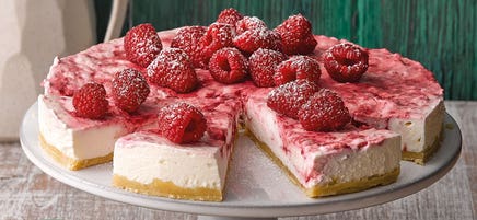 Tourte légère à la framboise