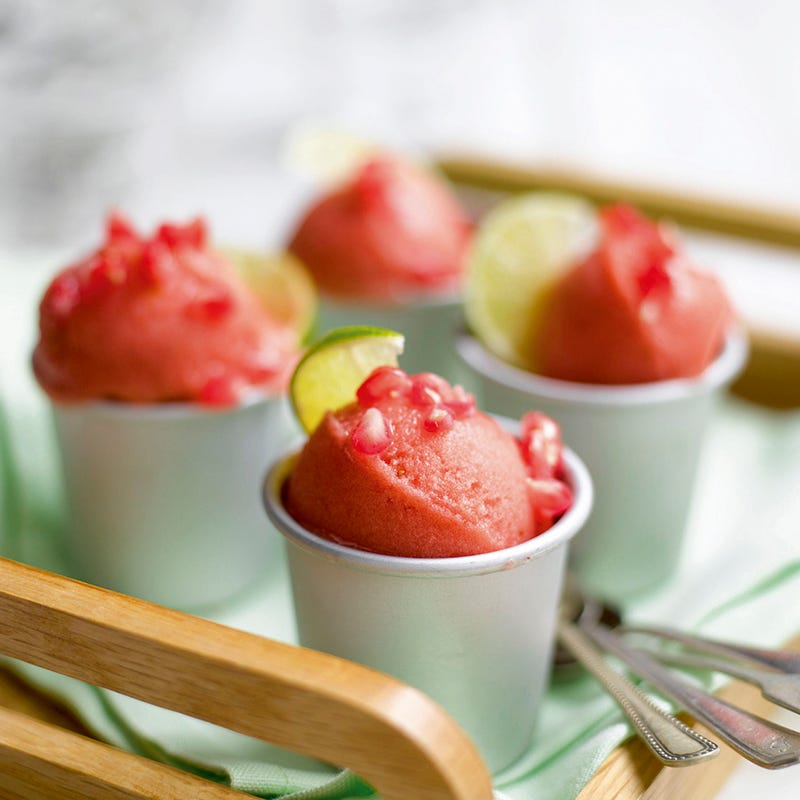 Foto van Aardbei-limoensorbet door WW