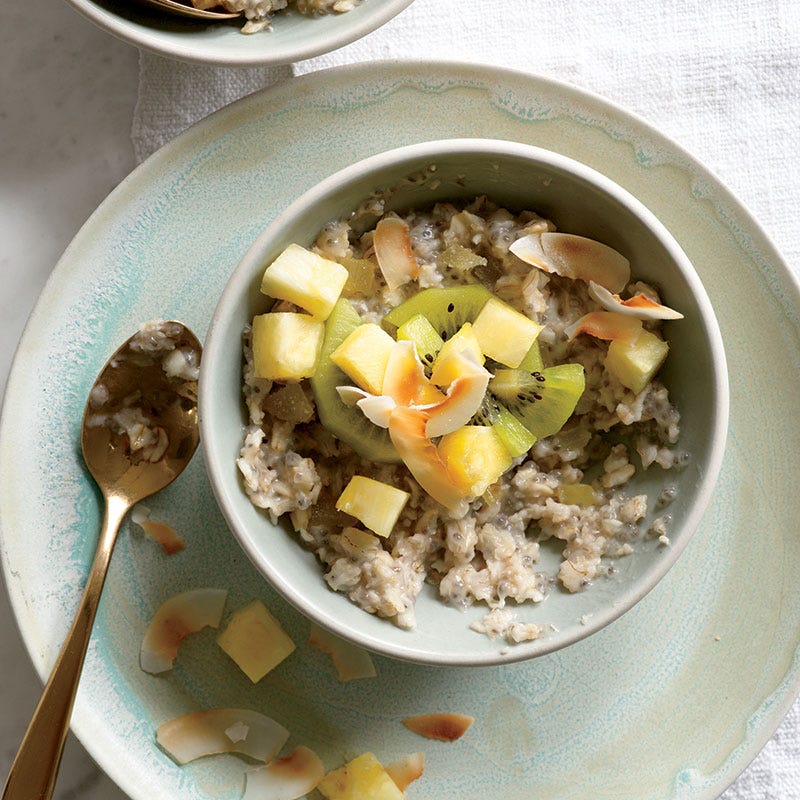 Tropical oats with chia seeds