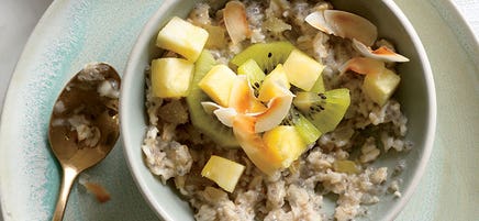 Tropical oats with chia seeds