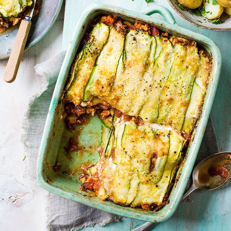 Zucchini and turkey lasagne