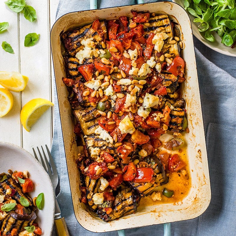 Mediterranean eggplant rolls