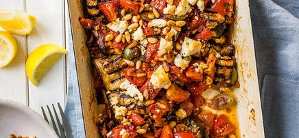 Mediterranean eggplant rolls