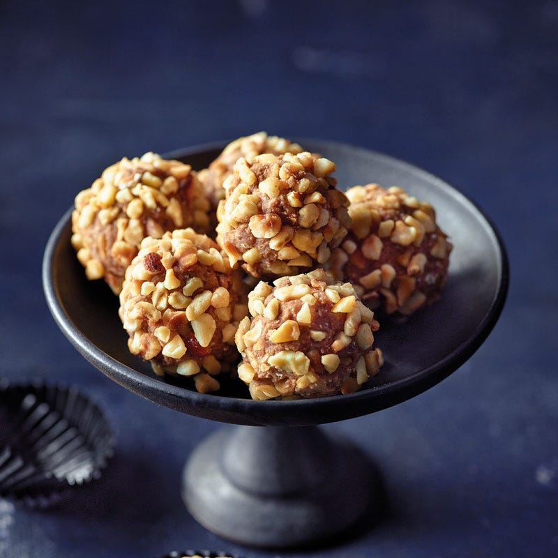 Schoko-Haselnuss-Pralinen