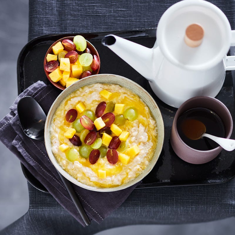 Mango-Trauben-Porridge
