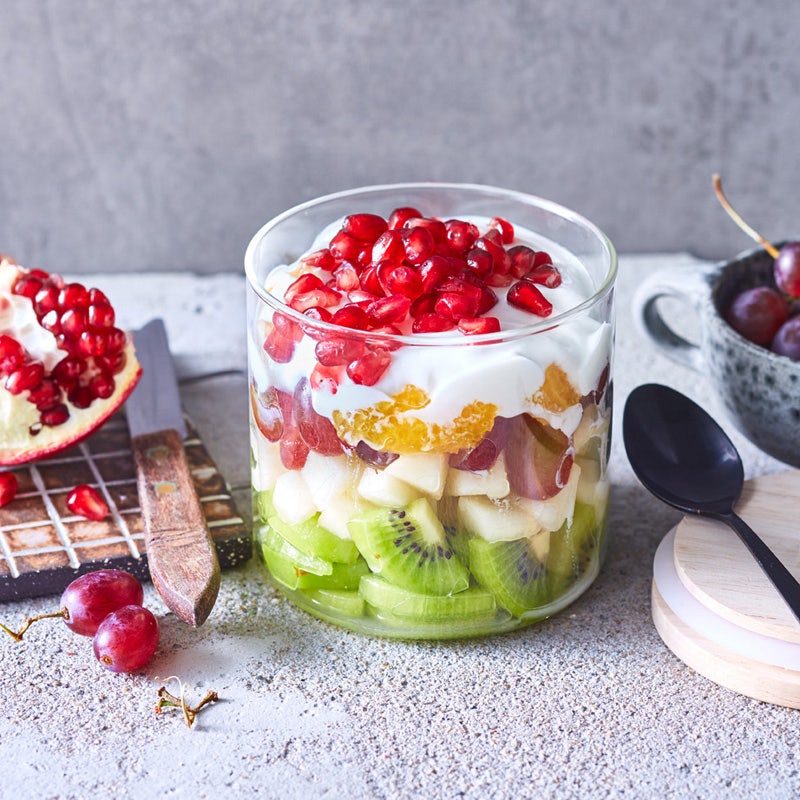 Schicht-Obstsalat