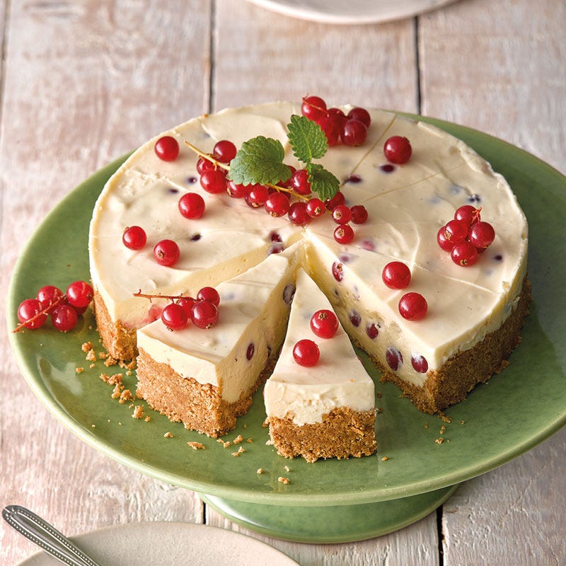 White Choc Johannisbeer-Cheesecake