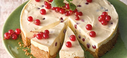 White Choc Johannisbeer-Cheesecake