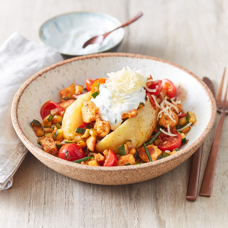 Ofenkartoffel mit Hähnchen