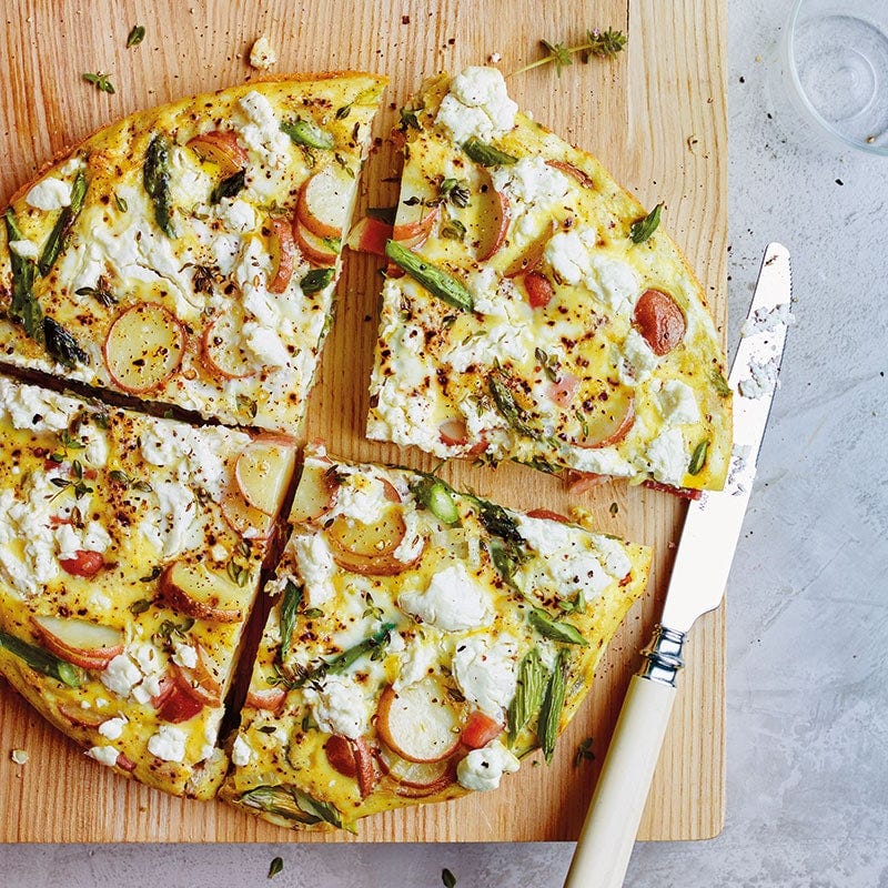 Ham and goat’s cheese frittata