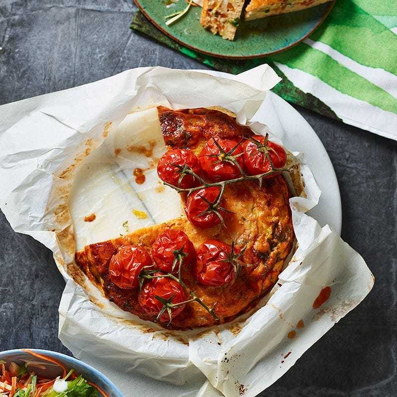 Roasted tomato quiche
