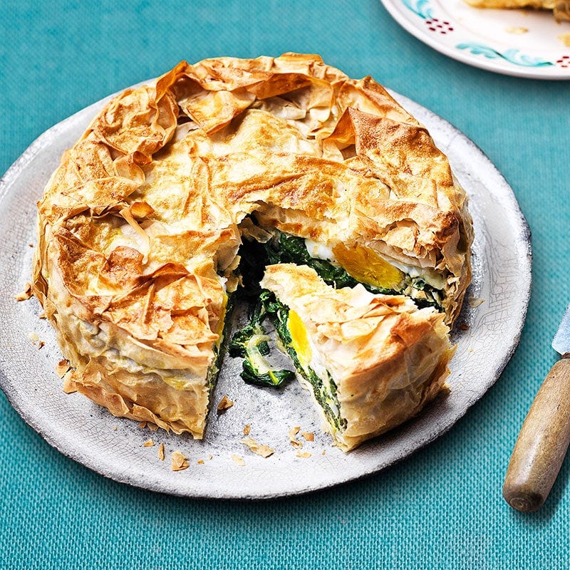 Spinach and egg pie