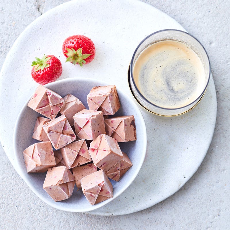 Erdbeer-Schoko-Eiswürfel