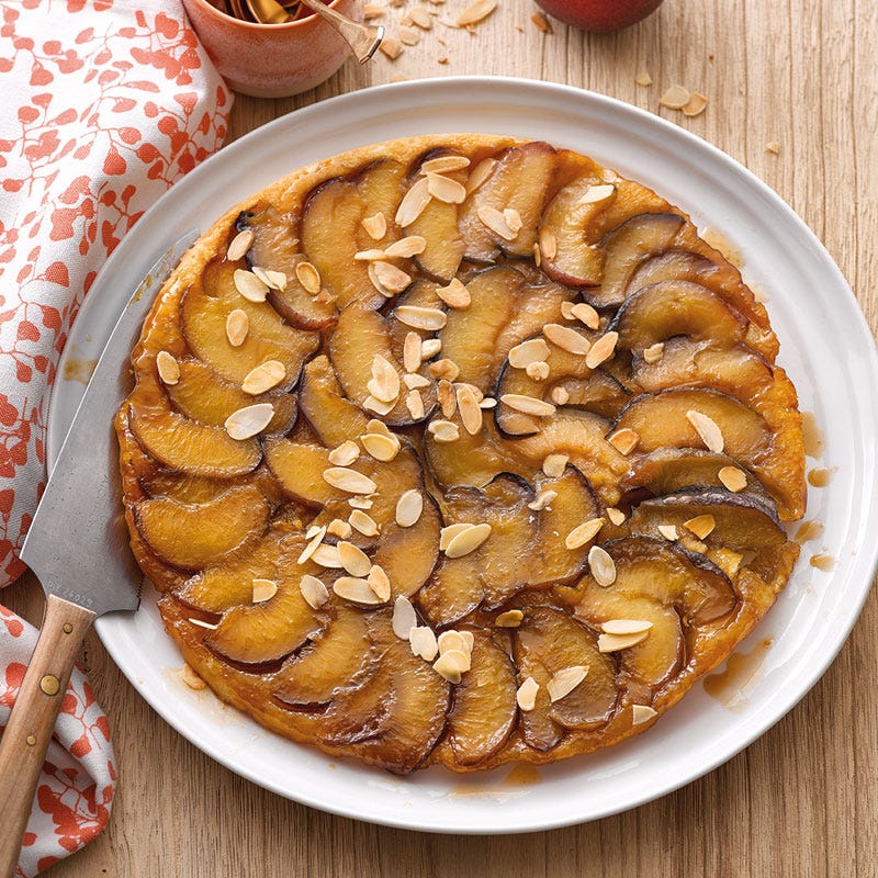 Nektarinen-Tarte-Tatin mit Marzipan