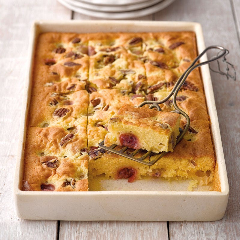 Blondies mit Stachelbeeren