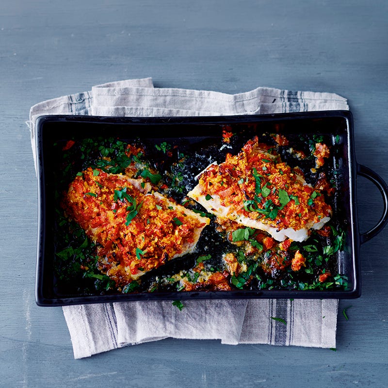 Foto van Roodbaarsfilet met tomatencrumble door WW