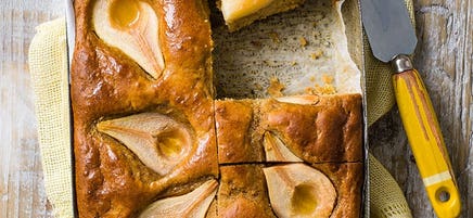Pear and chai cake
