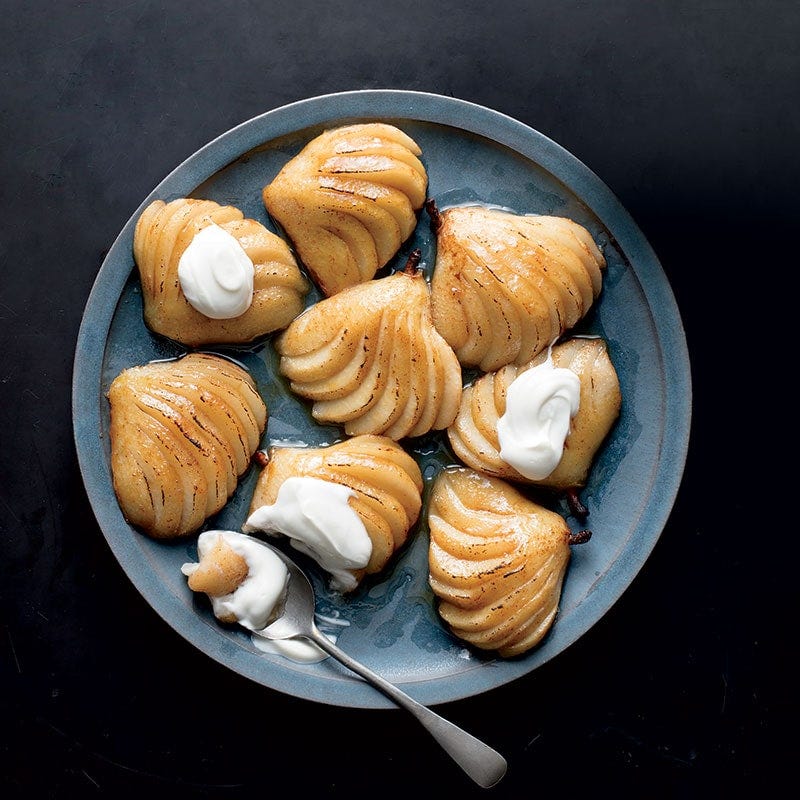Spice-roasted pears