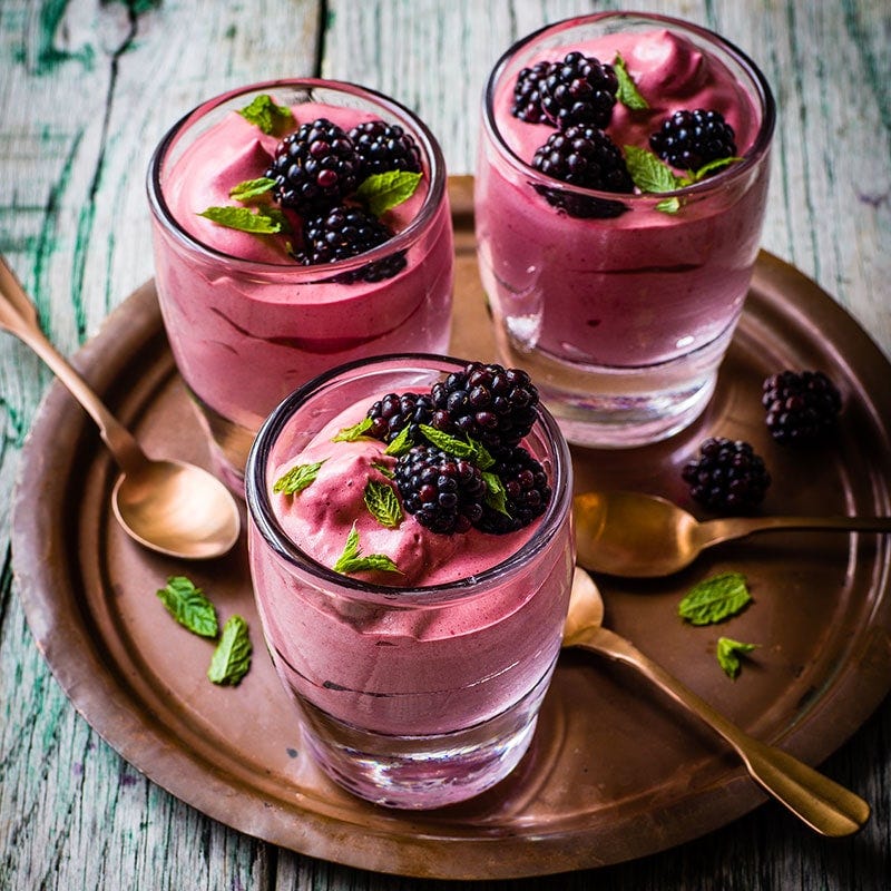 Blackberry mousse