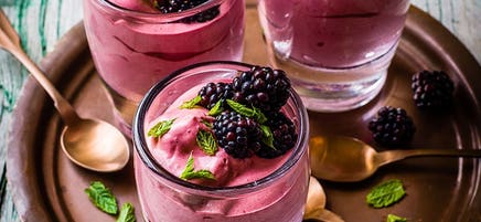 Blackberry mousse