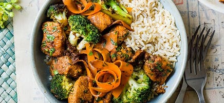 Honey and ginger chicken stir-fry