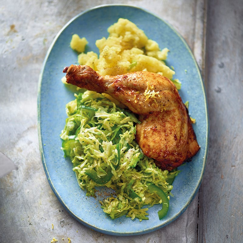 Foto van Kippenbout met spitskoolsalade door WW