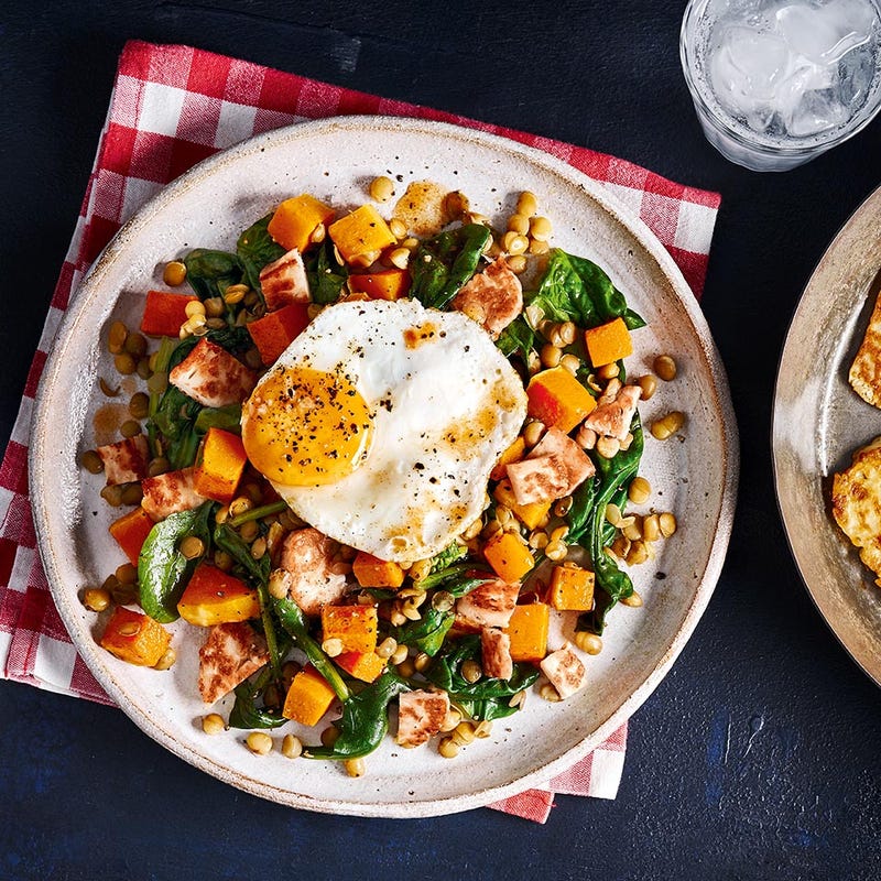 Photo of Butternut, halloumi & lentil scramble by WW