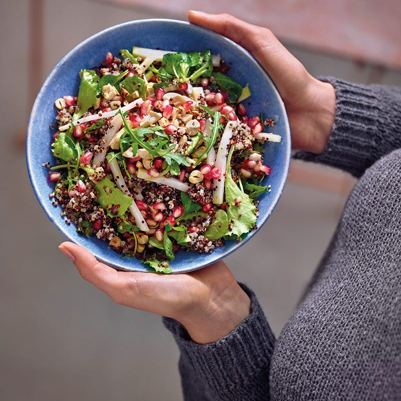 Foto van Quinoasalade met cashewnoten en granaatappelpitjes door WW