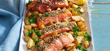 Roast salmon with za'atar