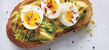 Avocado & boiled egg on toast
