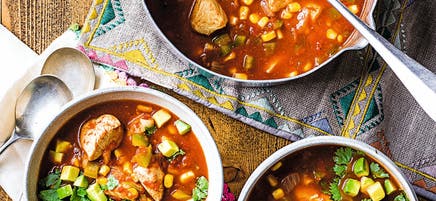 Mexican-style chicken soup