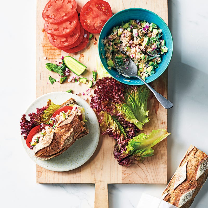 Photo of Salmon, mint & cucumber baguettes by WW
